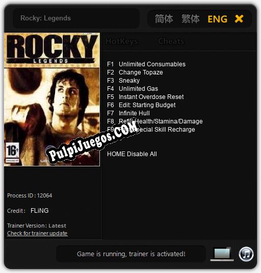 Rocky: Legends: Treinador (V1.0.19)