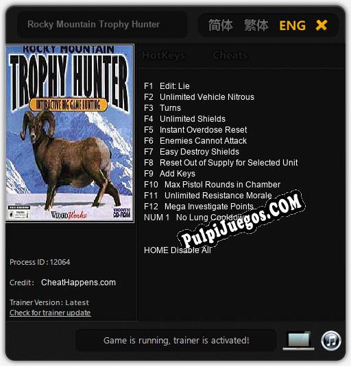 Rocky Mountain Trophy Hunter: Treinador (V1.0.85)