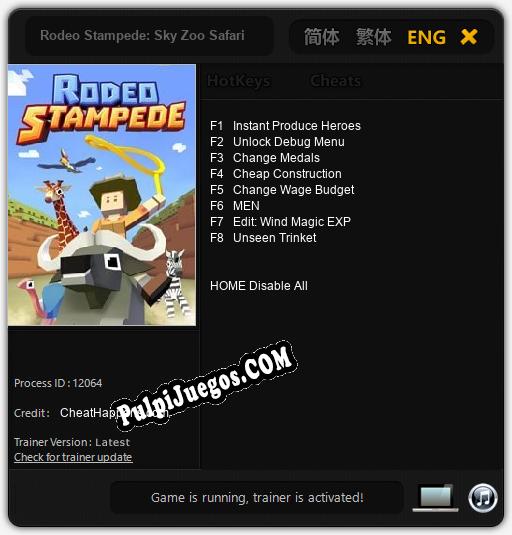 Rodeo Stampede: Sky Zoo Safari: Cheats, Trainer +8 [CheatHappens.com]