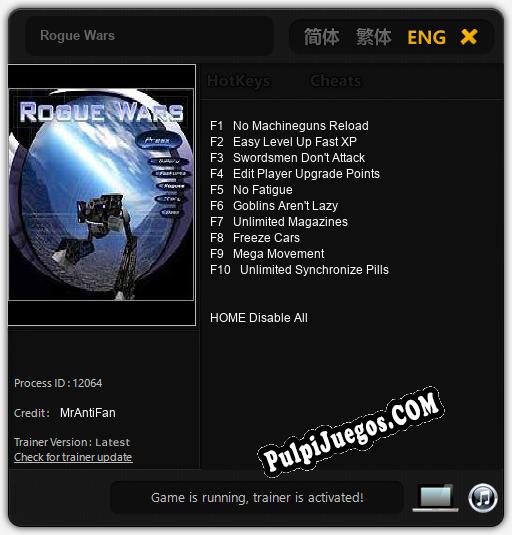 Rogue Wars: Cheats, Trainer +10 [MrAntiFan]