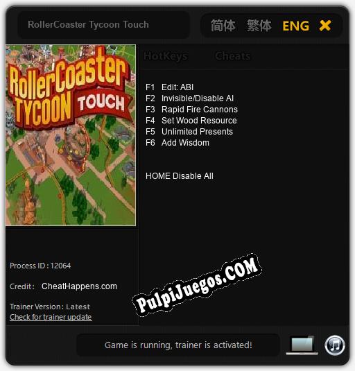 RollerCoaster Tycoon Touch: Cheats, Trainer +6 [CheatHappens.com]