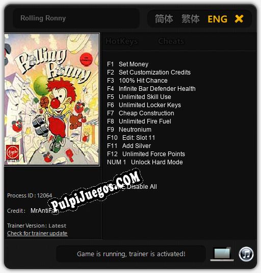 Rolling Ronny: Treinador (V1.0.43)