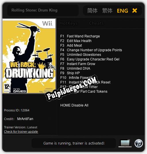 Entrenador liberado a Rolling Stone: Drum King [v1.0.1]