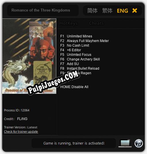 Entrenador liberado a Romance of the Three Kingdoms [v1.0.8]