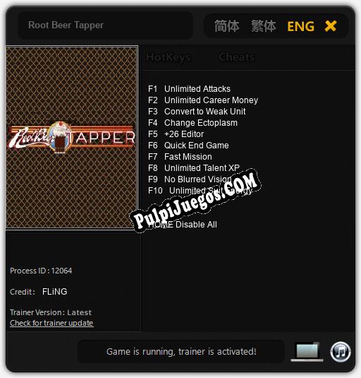 Entrenador liberado a Root Beer Tapper [v1.0.2]