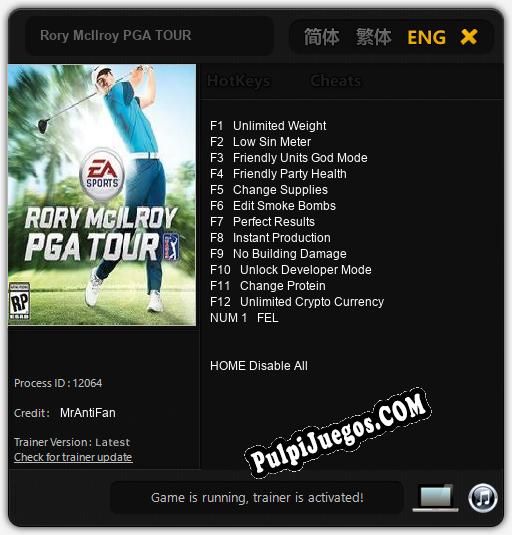 Entrenador liberado a Rory McIlroy PGA TOUR [v1.0.3]