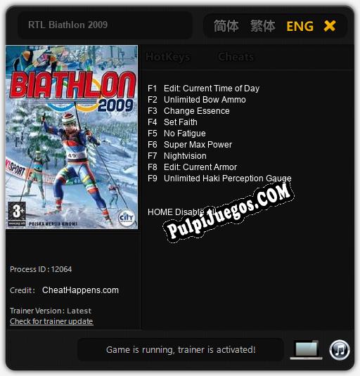 RTL Biathlon 2009: Cheats, Trainer +9 [CheatHappens.com]