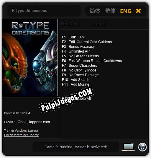 R-Type Dimensions: Cheats, Trainer +11 [CheatHappens.com]