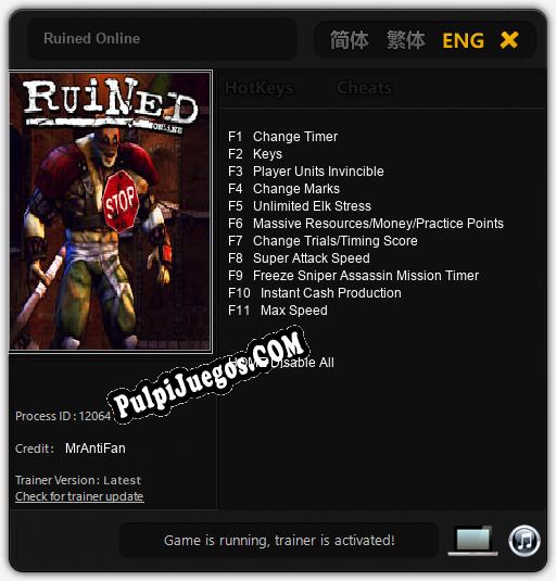 Ruined Online: Cheats, Trainer +11 [MrAntiFan]