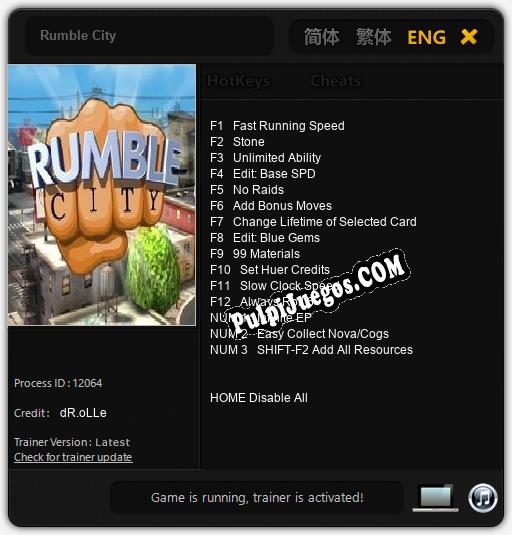 Rumble City: Cheats, Trainer +15 [dR.oLLe]