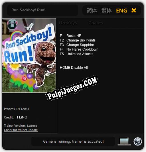 Run Sackboy! Run!: Treinador (V1.0.86)