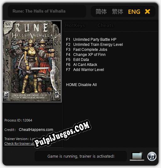 Rune: The Halls of Valhalla: Treinador (V1.0.21)