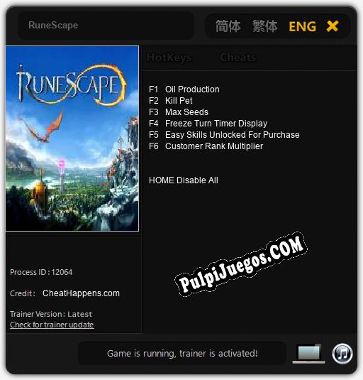 Entrenador liberado a RuneScape [v1.0.7]