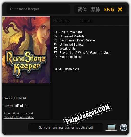 Runestone Keeper: Cheats, Trainer +7 [dR.oLLe]