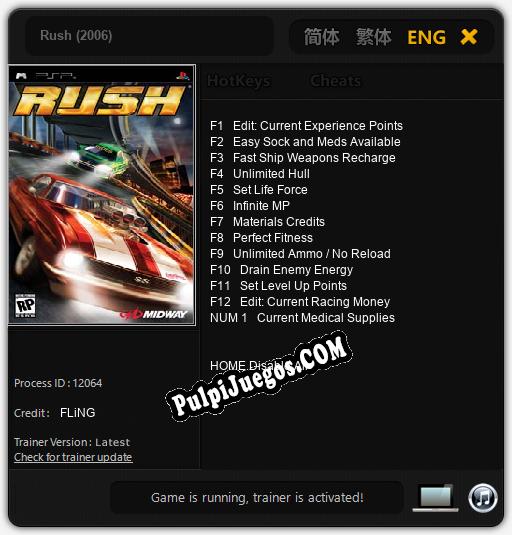 Rush (2006): Treinador (V1.0.8)