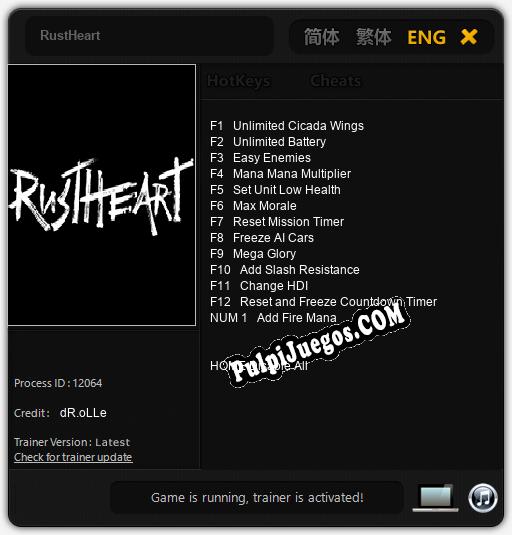 RustHeart: Treinador (V1.0.43)