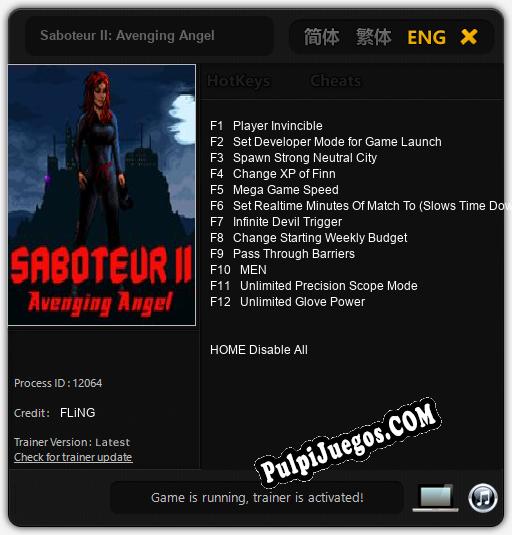 Saboteur II: Avenging Angel: Cheats, Trainer +12 [FLiNG]