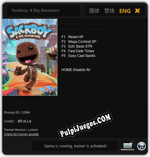 Sackboy: A Big Adventure: Trainer +5 [v1.3]