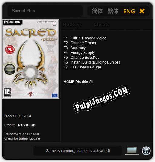 Sacred Plus: Treinador (V1.0.77)