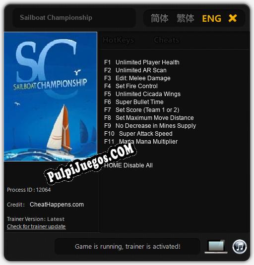 Sailboat Championship: Cheats, Trainer +11 [CheatHappens.com]