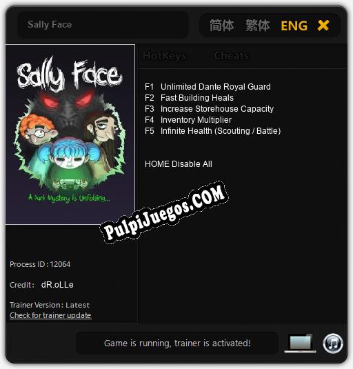 Entrenador liberado a Sally Face [v1.0.8]