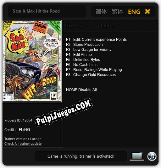 Sam & Max Hit the Road: Cheats, Trainer +8 [FLiNG]