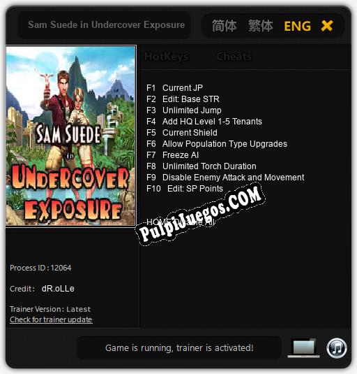 Entrenador liberado a Sam Suede in Undercover Exposure [v1.0.4]