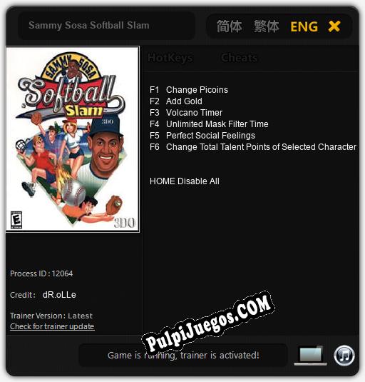 Sammy Sosa Softball Slam: Cheats, Trainer +6 [dR.oLLe]