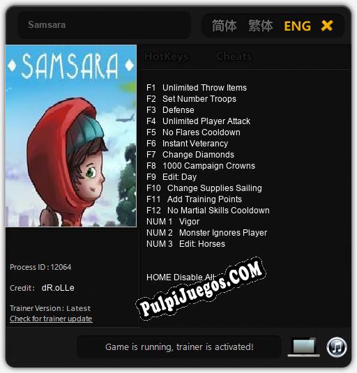 Samsara: Trainer +15 [v1.4]