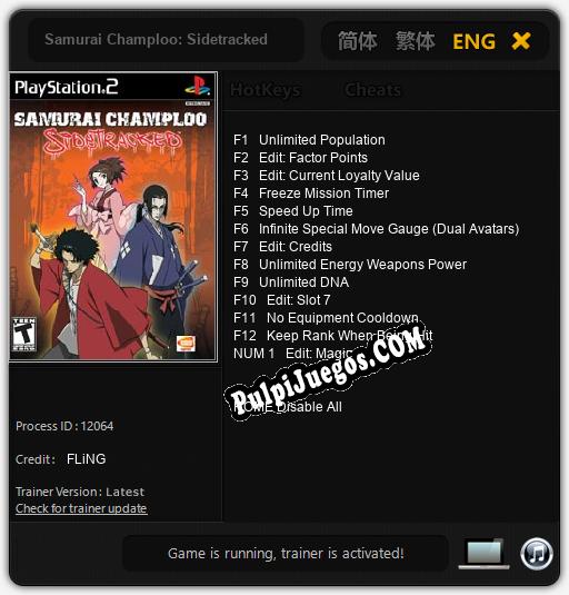 Samurai Champloo: Sidetracked: Treinador (V1.0.20)