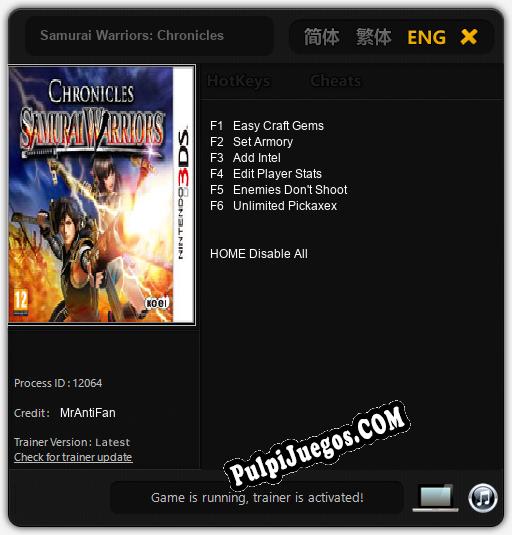 Samurai Warriors: Chronicles: Cheats, Trainer +6 [MrAntiFan]