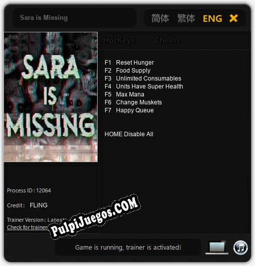 Sara is Missing: Trainer +7 [v1.6]