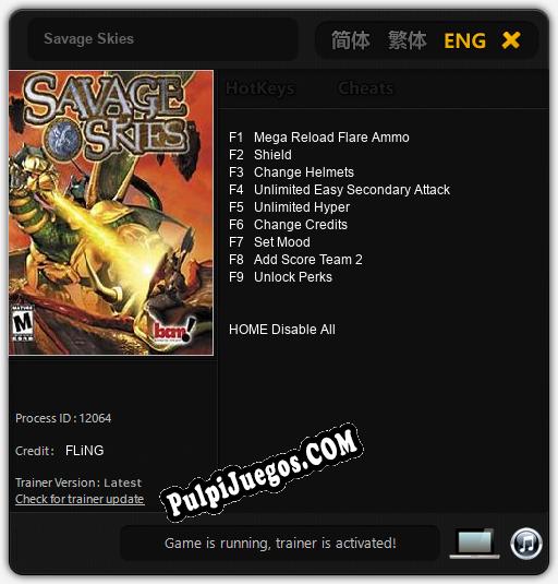 Savage Skies: Cheats, Trainer +9 [FLiNG]