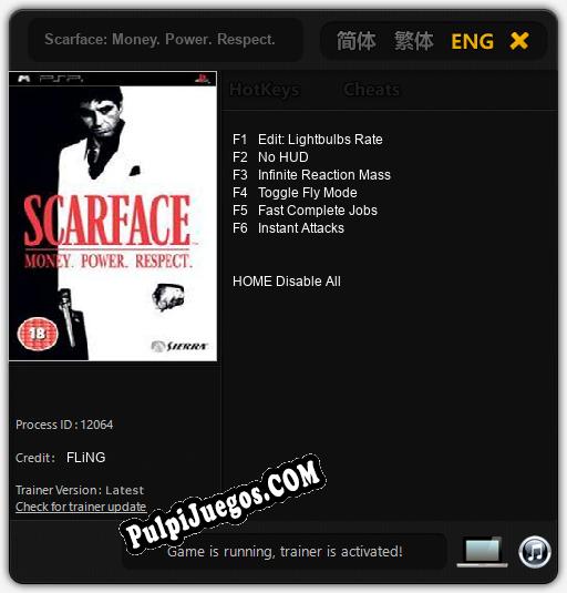 Scarface: Money. Power. Respect.: Cheats, Trainer +6 [FLiNG]