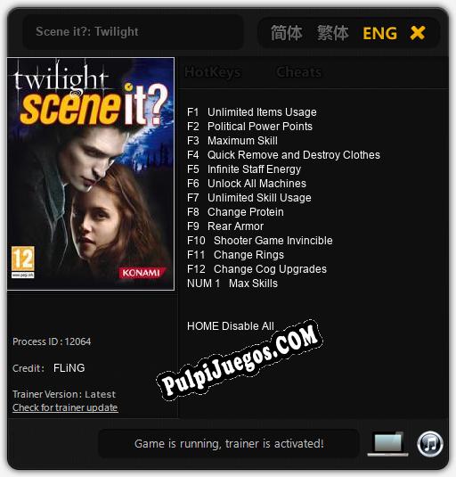 Scene it?: Twilight: Cheats, Trainer +13 [FLiNG]