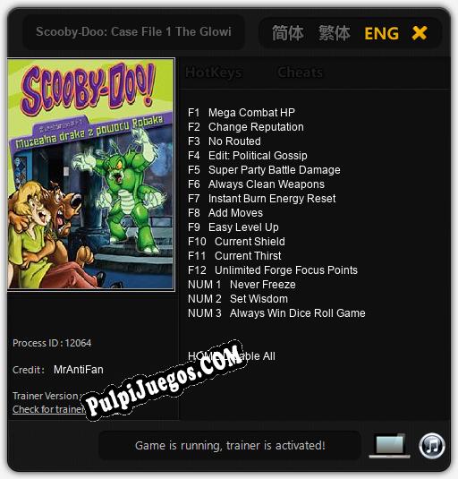 Entrenador liberado a Scooby-Doo: Case File 1 The Glowing Bug Man [v1.0.3]