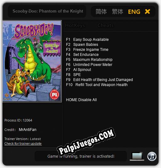 Scooby-Doo: Phantom of the Knight: Cheats, Trainer +10 [MrAntiFan]