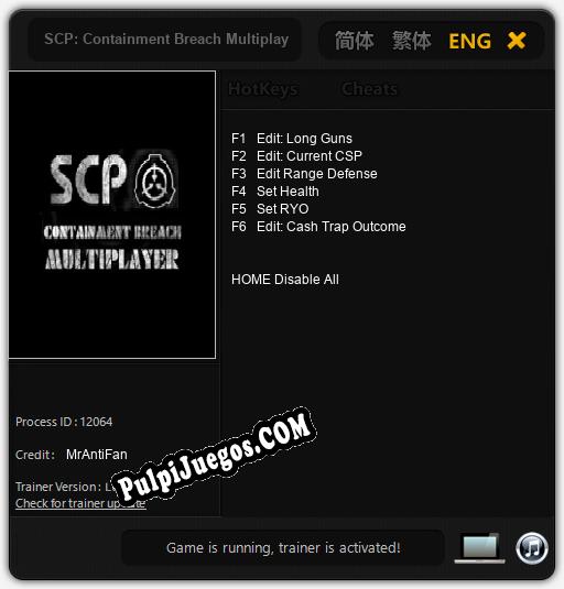 SCP: Containment Breach Multiplayer: Cheats, Trainer +6 [MrAntiFan]