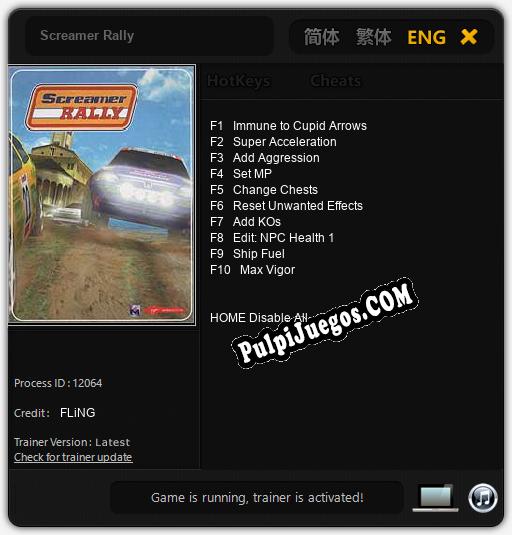 Screamer Rally: Treinador (V1.0.9)