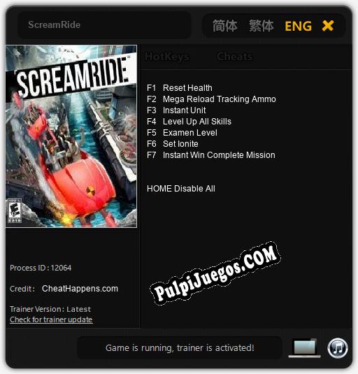 ScreamRide: Trainer +7 [v1.6]