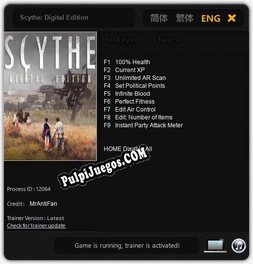 Scythe: Digital Edition: Cheats, Trainer +9 [MrAntiFan]