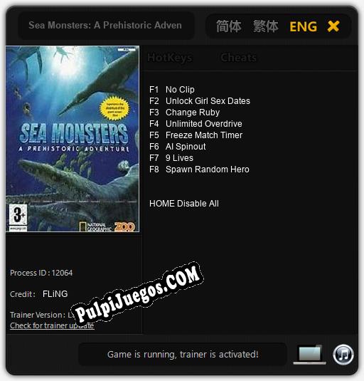 Entrenador liberado a Sea Monsters: A Prehistoric Adventure [v1.0.9]