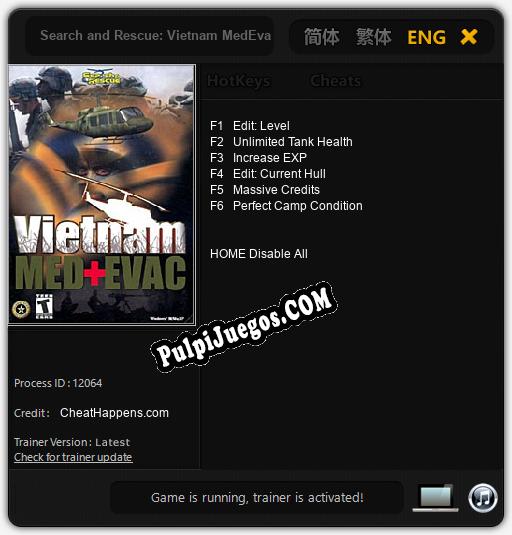 Search and Rescue: Vietnam MedEvac: Trainer +6 [v1.3]