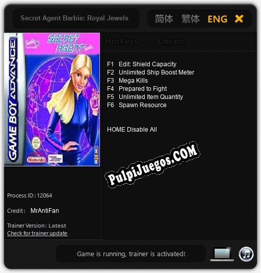 Secret Agent Barbie: Royal Jewels Mission: Cheats, Trainer +6 [MrAntiFan]