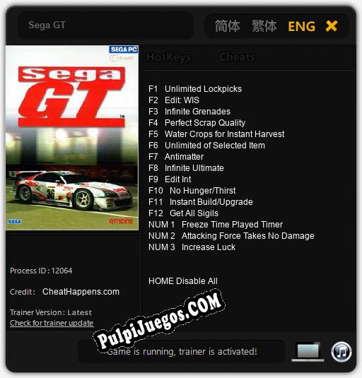 Sega GT: Cheats, Trainer +15 [CheatHappens.com]