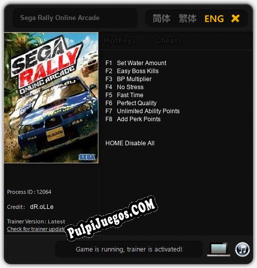 Sega Rally Online Arcade: Cheats, Trainer +8 [dR.oLLe]