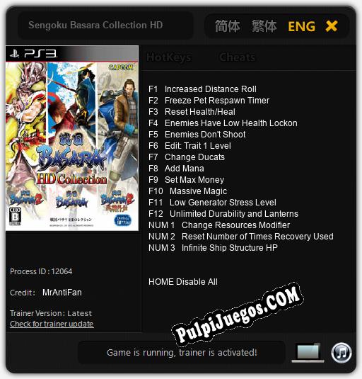 Entrenador liberado a Sengoku Basara Collection HD [v1.0.6]