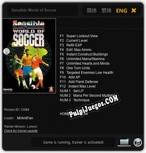 Entrenador liberado a Sensible World of Soccer [v1.0.3]