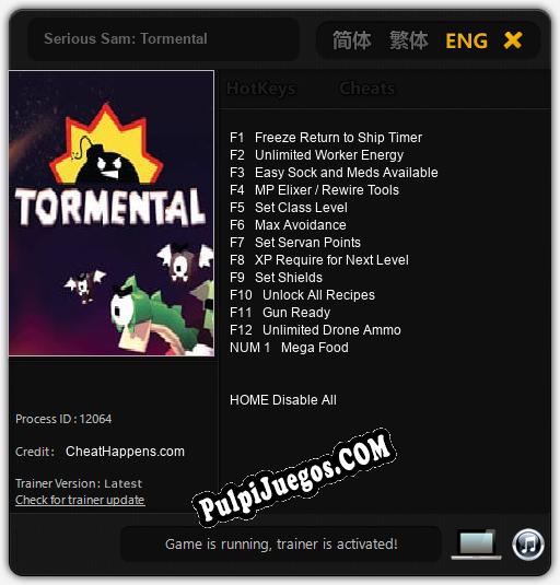 Serious Sam: Tormental: Trainer +13 [v1.9]