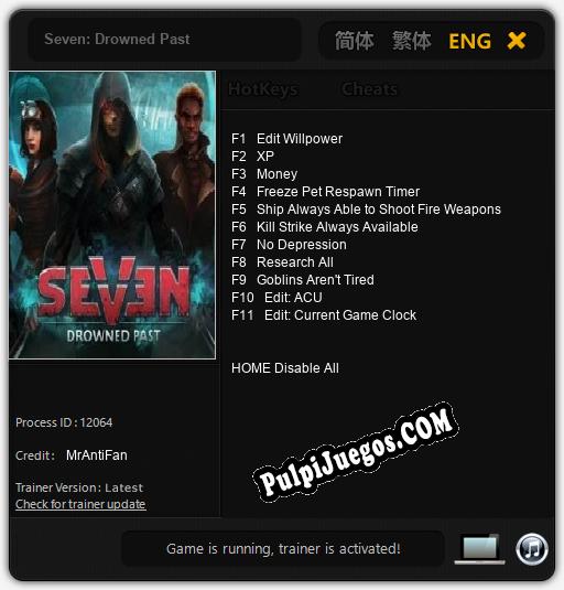 Entrenador liberado a Seven: Drowned Past [v1.0.2]